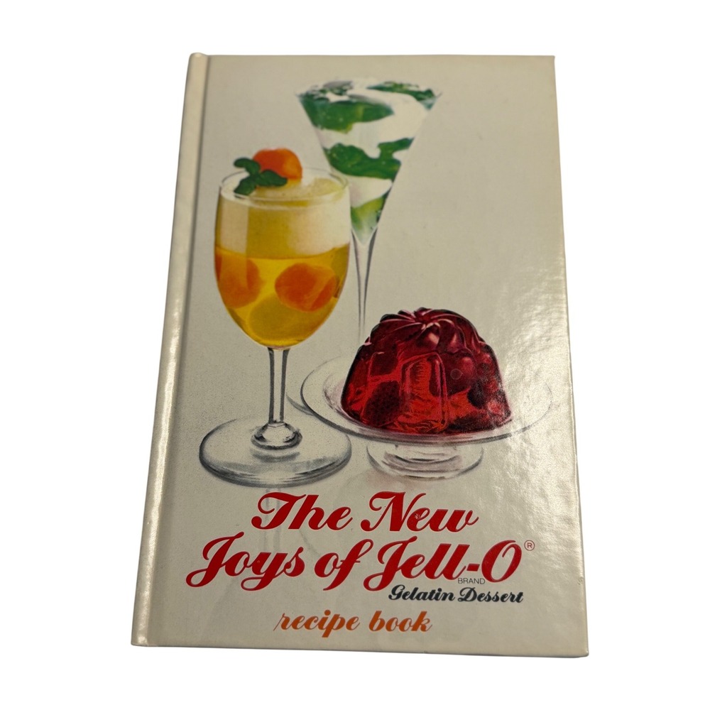 VTG‎ Jell-O Recipe Book The New Joys of Jell-O White Hardcover Dessert Cookbook